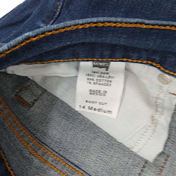 Levi’s 515 Bootcut Jeans Women’s 14M Dark Wash Stretch Y2K Mid Rise Denim - Picture 8 of 9